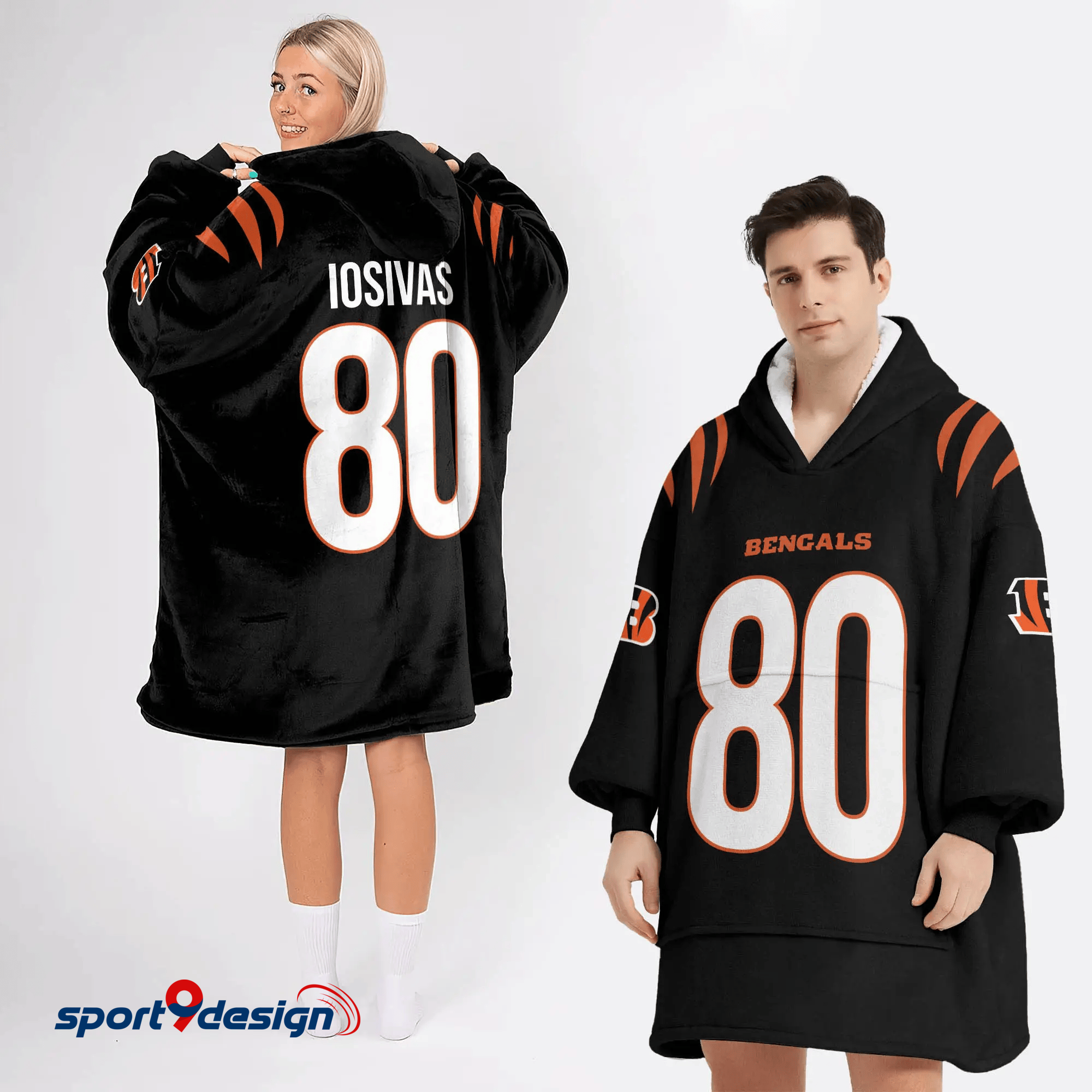 Farmhousemerch Andrei Iosivas Cincinnati Bengals NFL Football Unisex Blanket Hoodie Gift For Fan