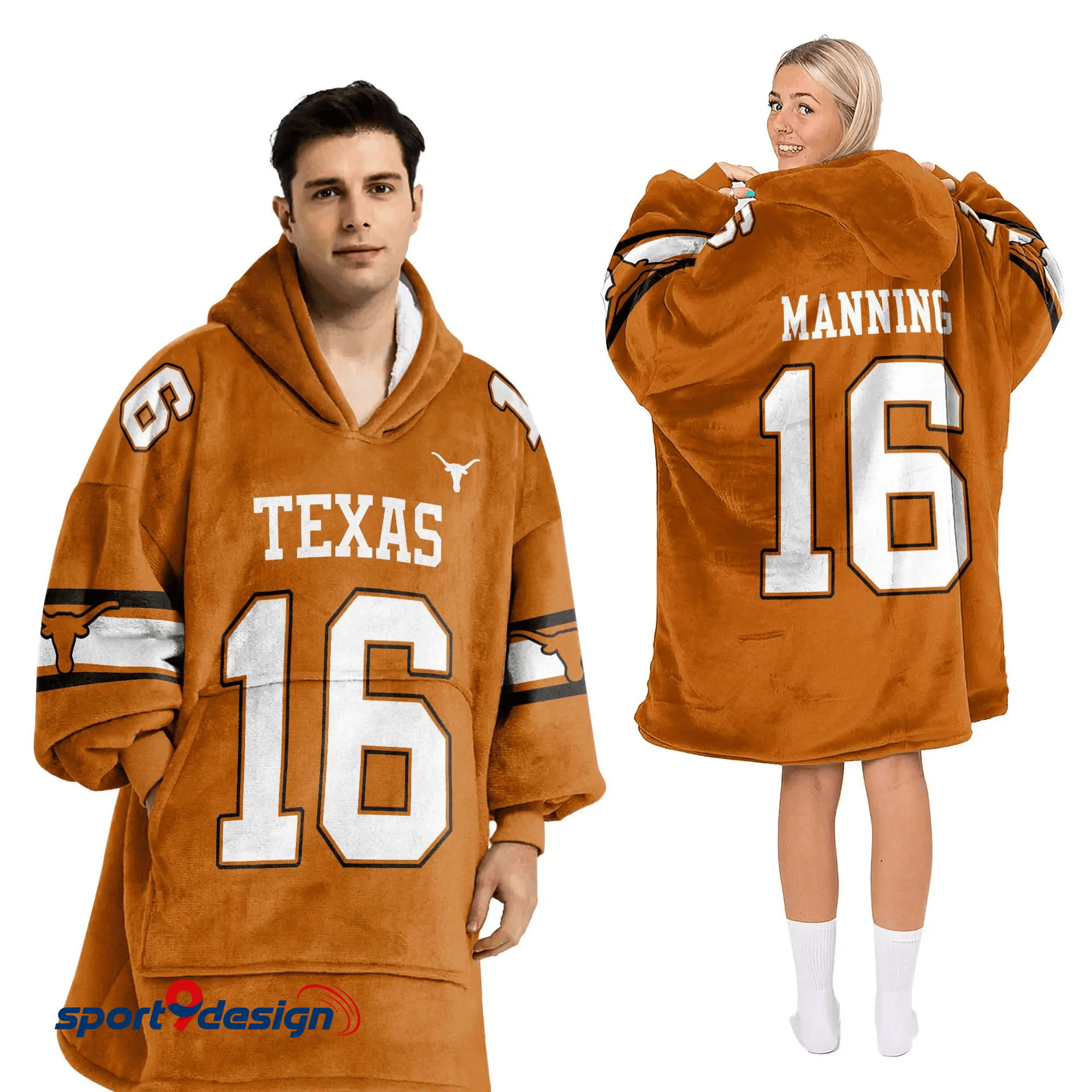 Farmhousemerch Arch Manning Texas Longhorns NCAA Football Unisex Blanket Hoodie Gift For Fan