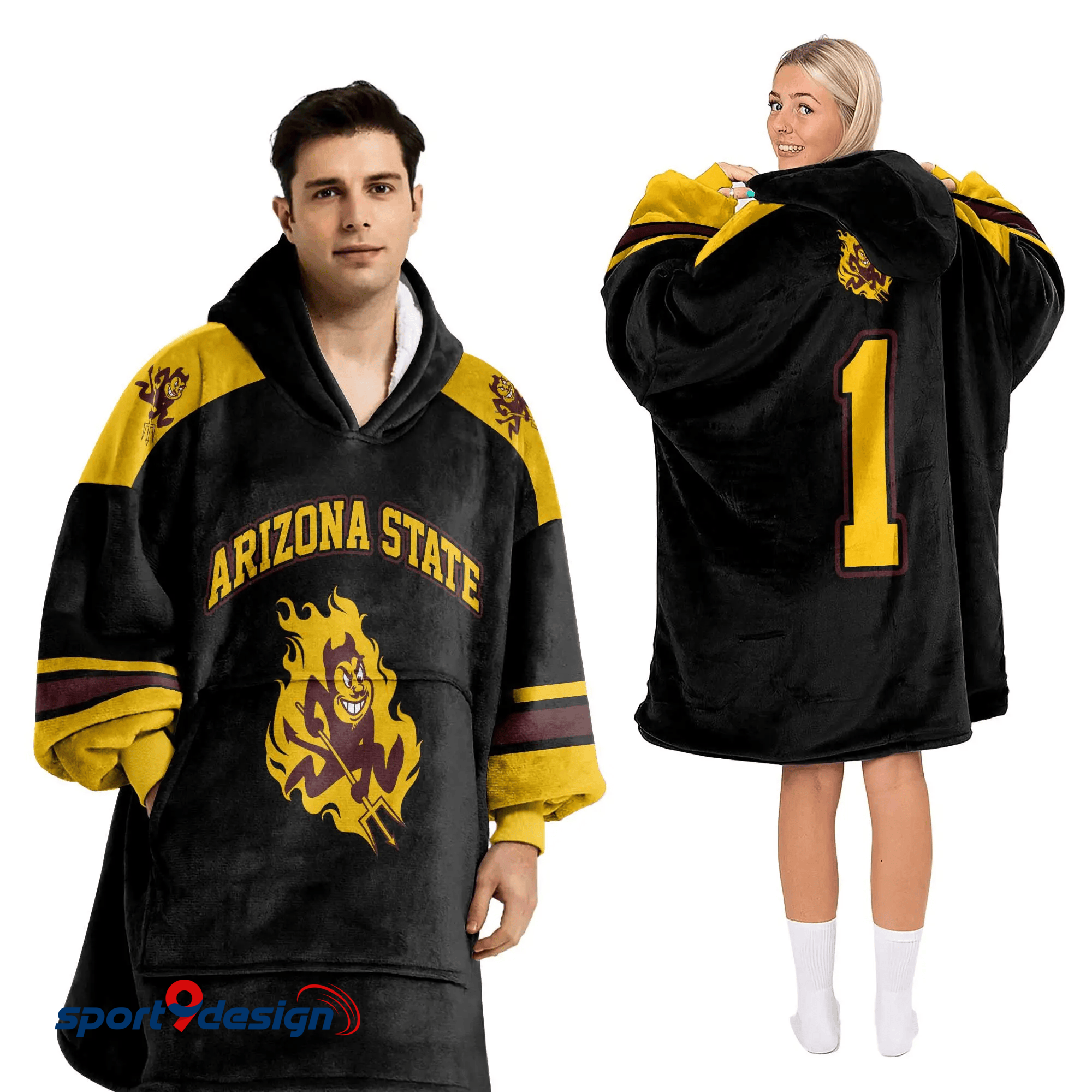 Farmhousemerch Arizona State Sun Devils NCAA Football Unisex Blanket Hoodie Gift For Fan