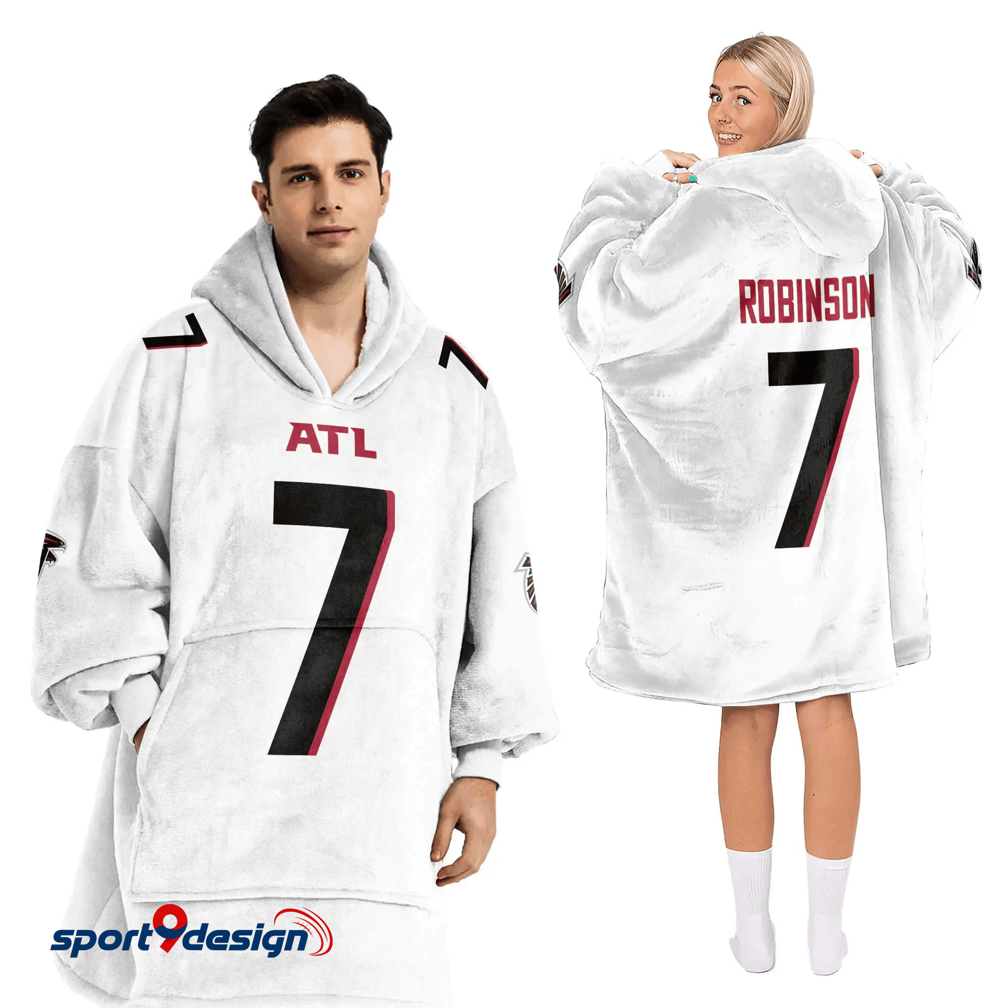 Farmhousemerch Bijan Robinson Atlanta Falcons NFL Football Unisex Blanket Hoodie Gift For Fan