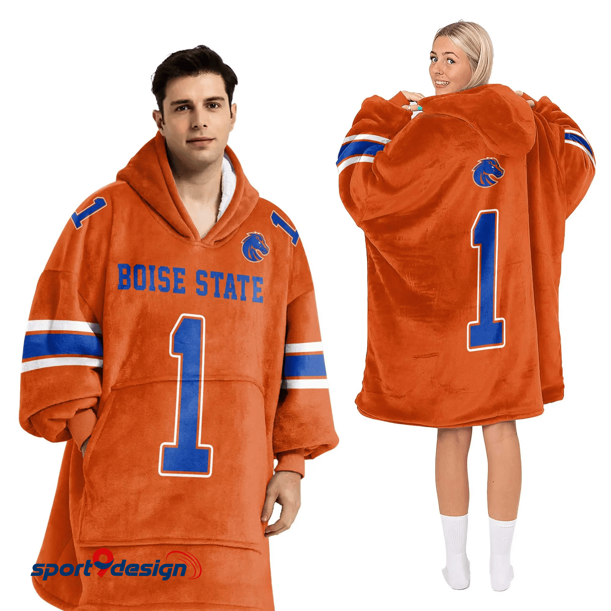 Farmhousemerch Boise State Broncos NCAA Football Unisex Blanket Hoodie Gift For Fan