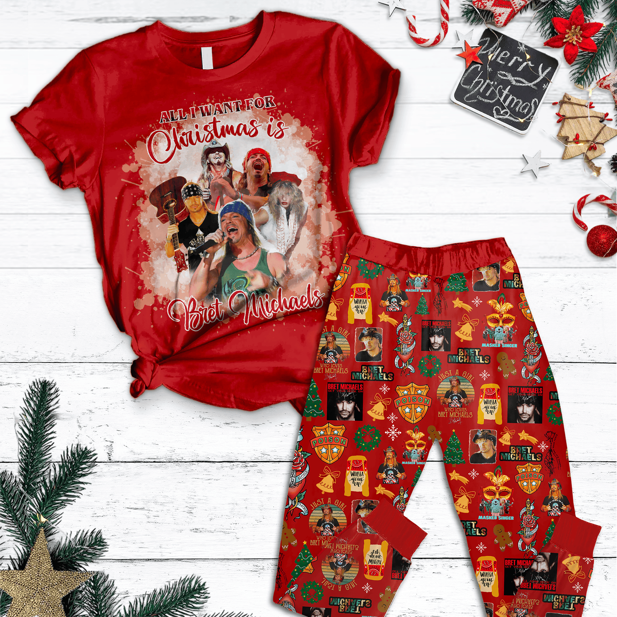 Farmhousemerch Bret Michael Music Pajamas Full Set Gifts For Fans