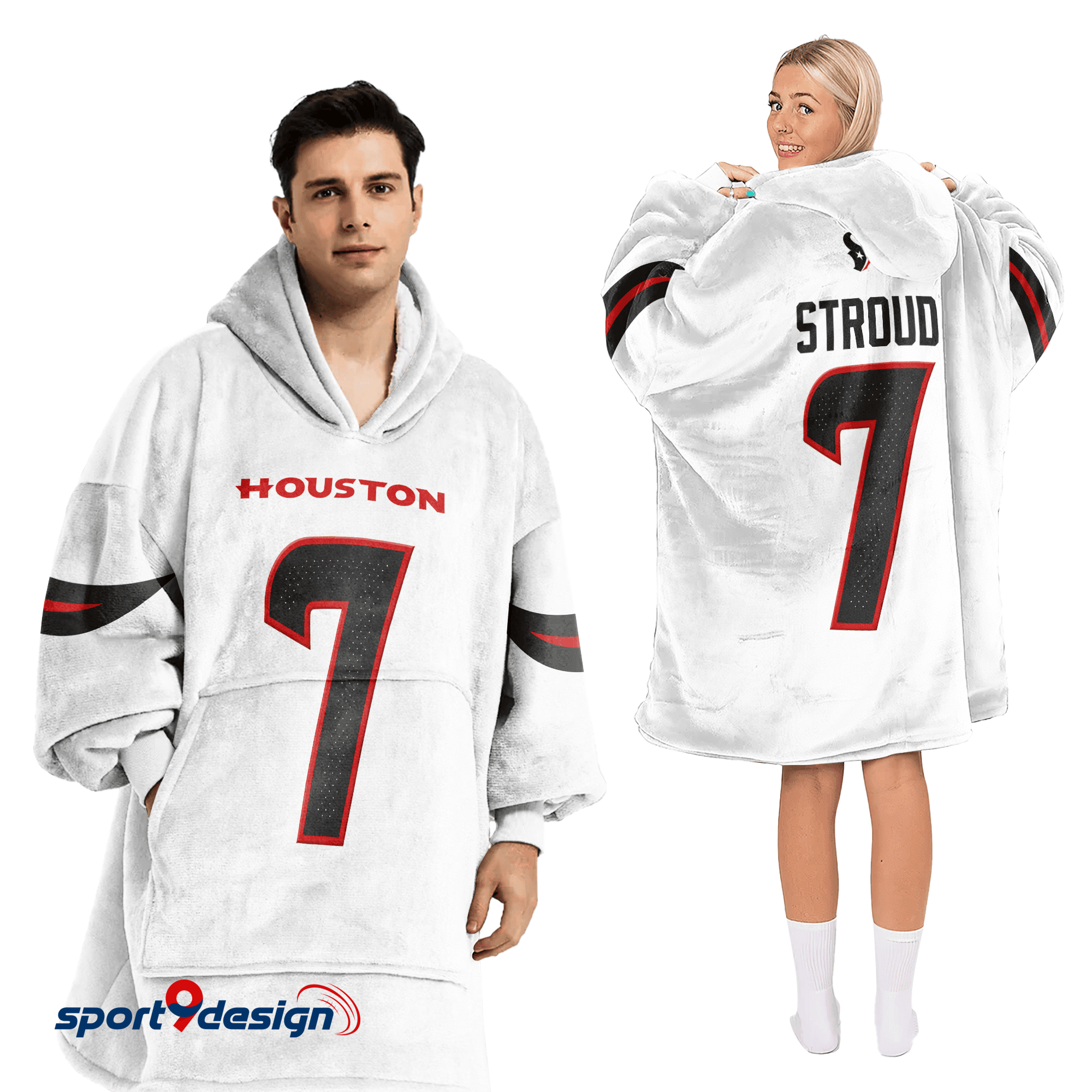 Farmhousemerch C. J. Stroud Houston Texans NFL Football Unisex Blanket Hoodie Gift For Fan