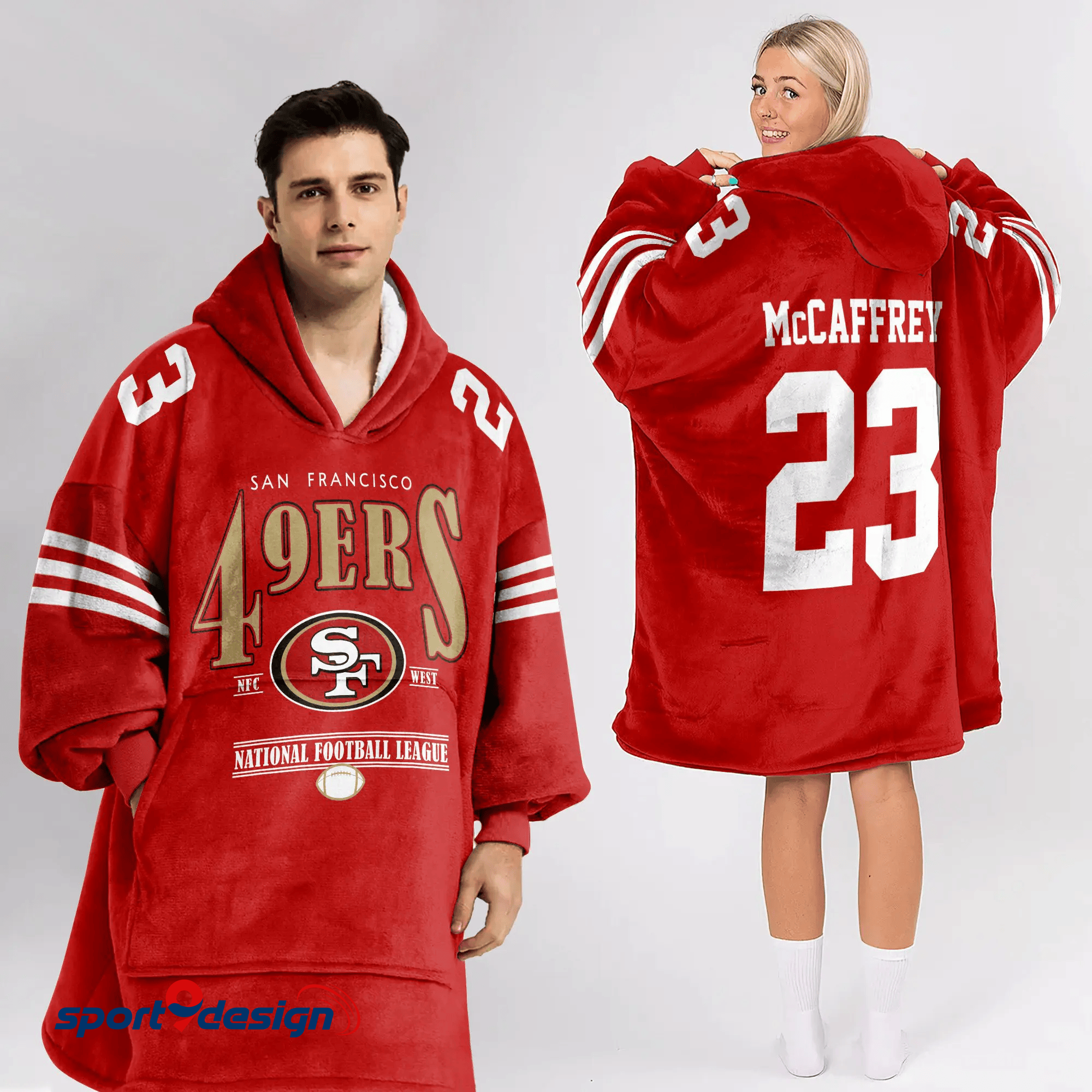 Farmhousemerch Christian McCaffrey San Francisco 49ers NFL Football Unisex Blanket Hoodie Gift For Fan