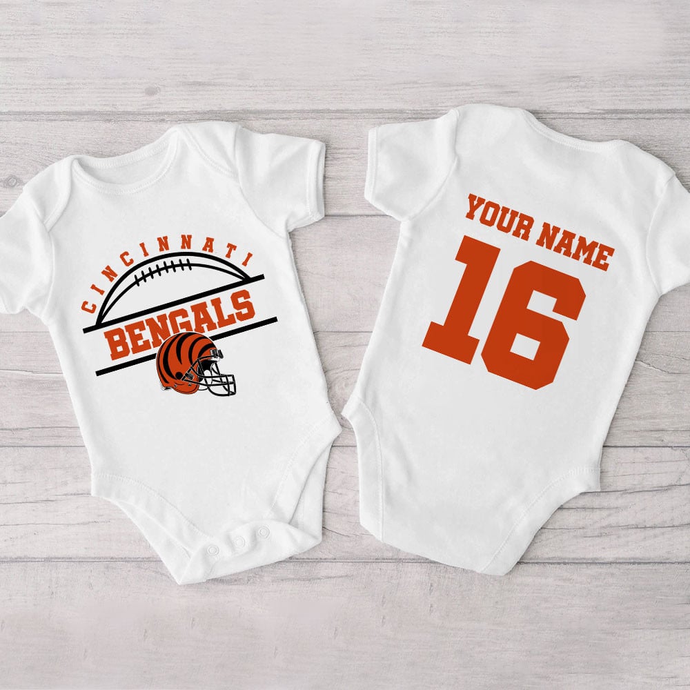 Farmhousemerch Cincinnati Bengals New Personalized Baby Bodysuit For Fan 