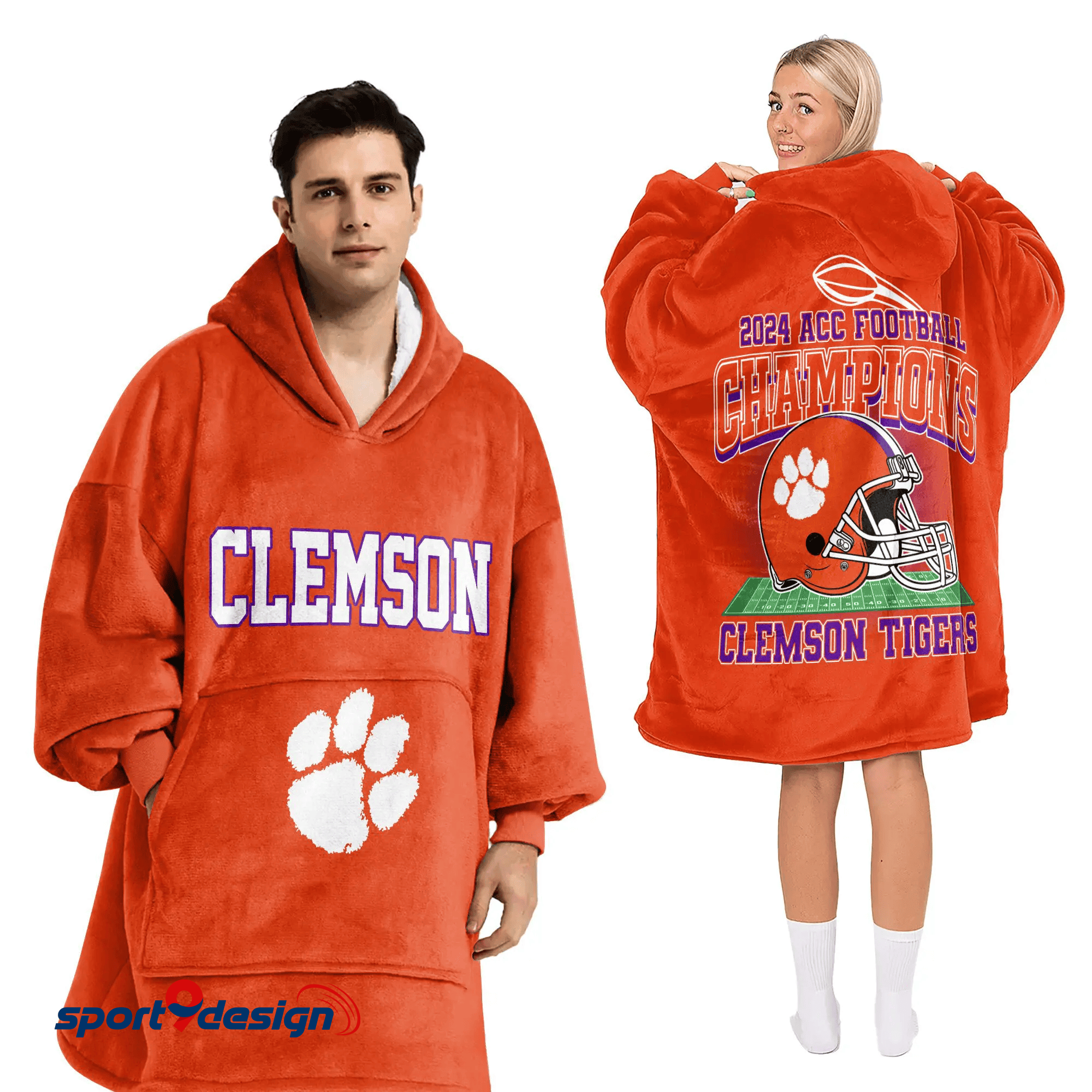 Farmhousemerch Clemson Tigers NCAA Football Unisex Blanket Hoodie Gift For Fan