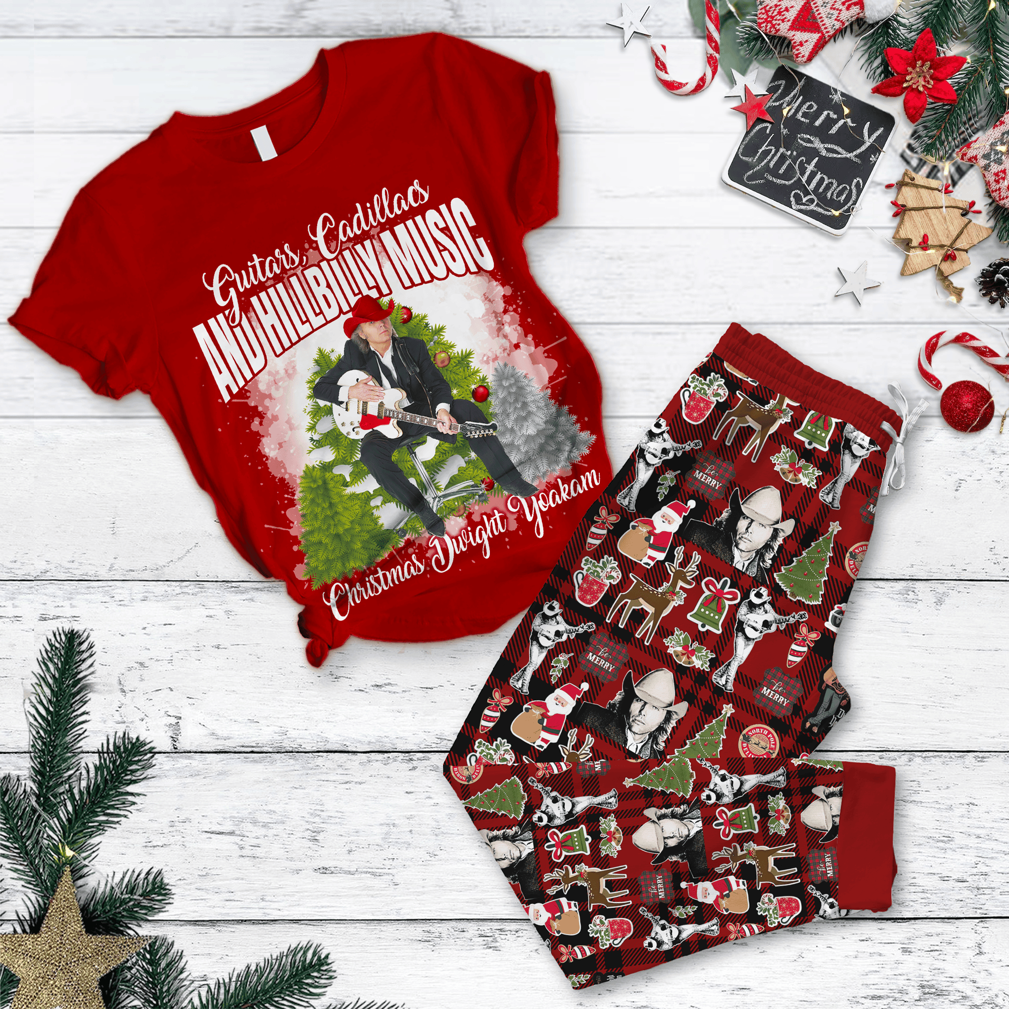 Farmhousemerch Dwight Yoakam Music Pajamas Full Set Gifts For Fans