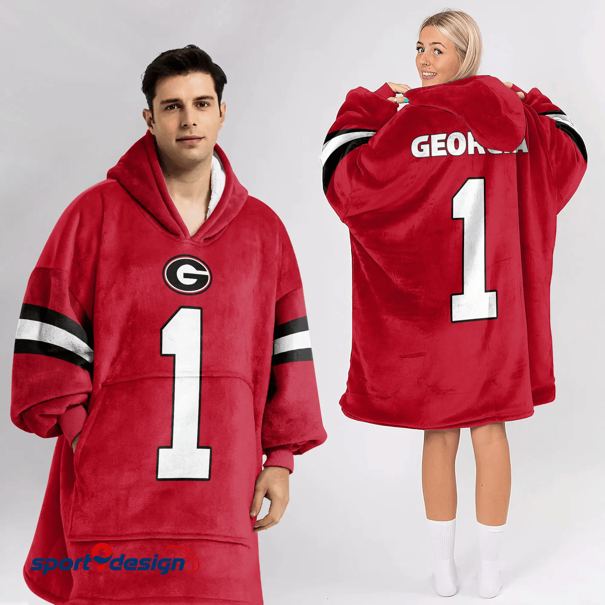 Farmhousemerch Georgia Bulldogs NCAA Football Unisex Blanket Hoodie Gift For Fan