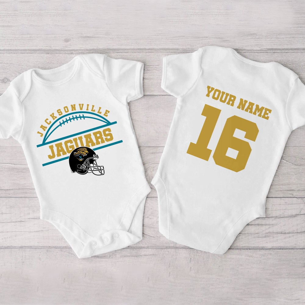 Farmhousemerch Jacksonville Jaguars New Personalized Baby Bodysuit For Fan 