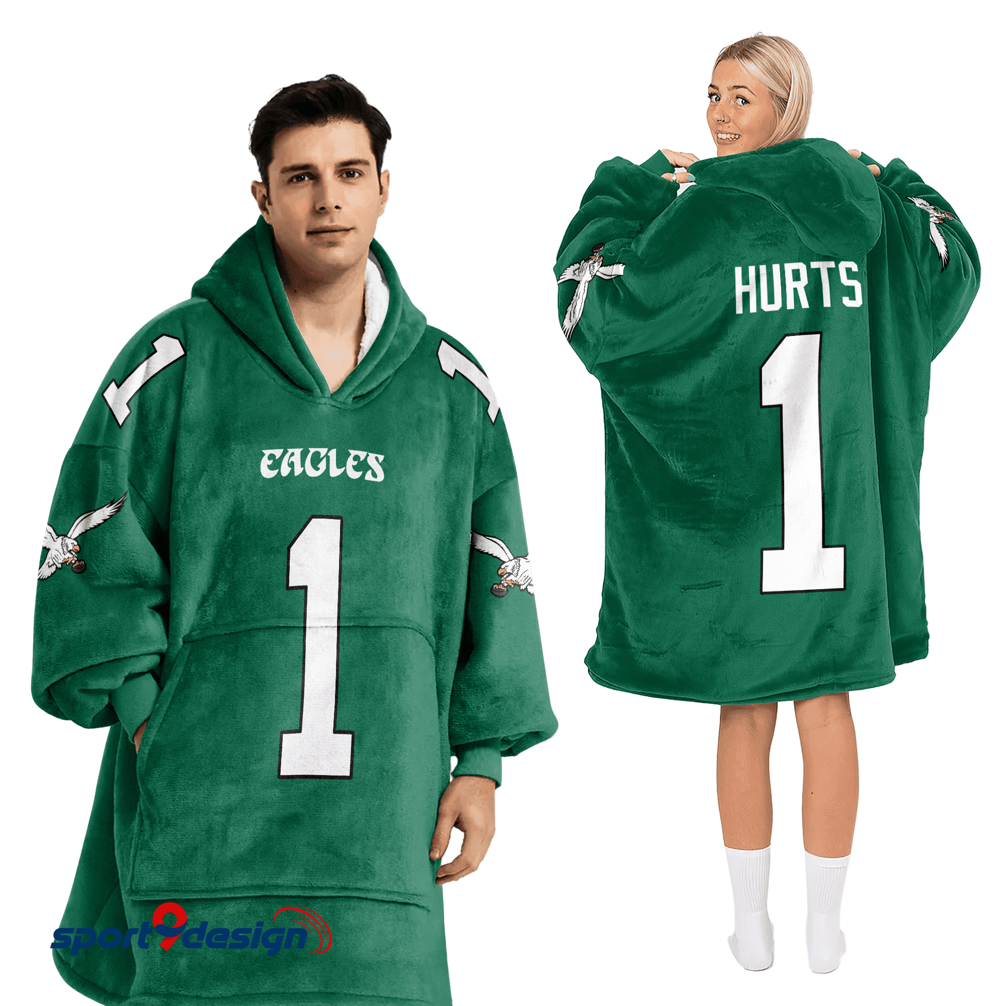Farmhousemerch Jalen Hurts Philadelphia Eagles NFL Football Unisex Blanket Hoodie Gift For Fan