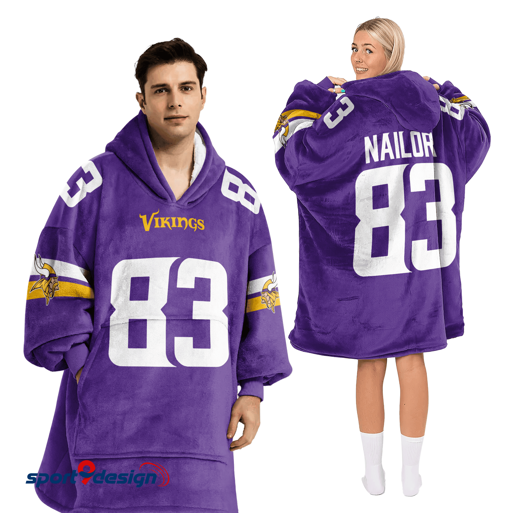 Farmhousemerch Jalen Nailor Minnesota Vikings NFL Football Unisex Blanket Hoodie Gift For Fan