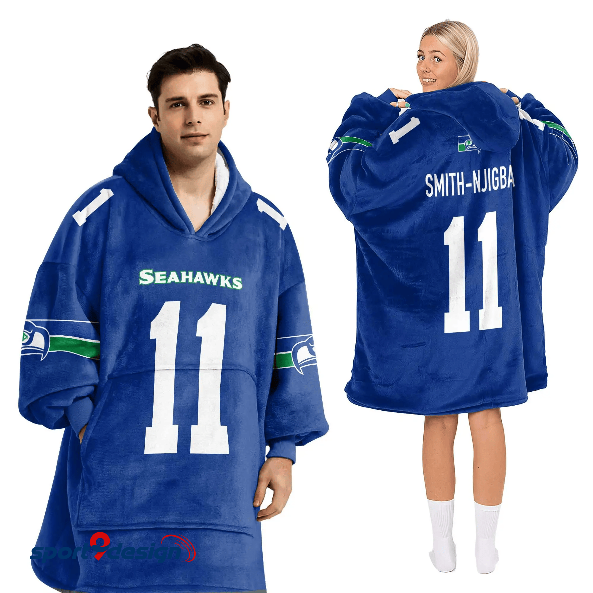 Farmhousemerch Jaxon Smith-Njigba Seattle Seahawks NFL Football Unisex Blanket Hoodie Gift For Fan