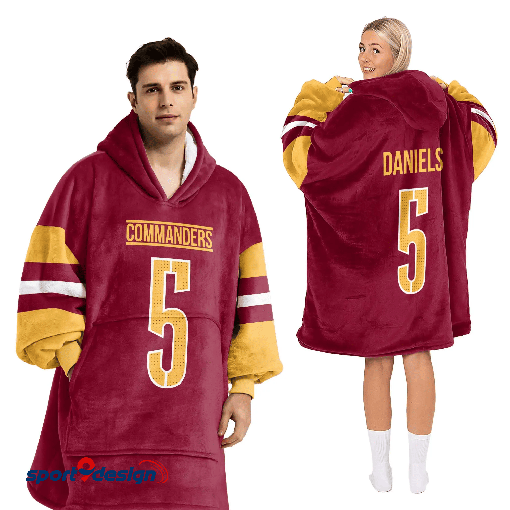 Farmhousemerch Jayden Daniels Washington Commanders NFL Football Unisex Blanket Hoodie Gift For Fan