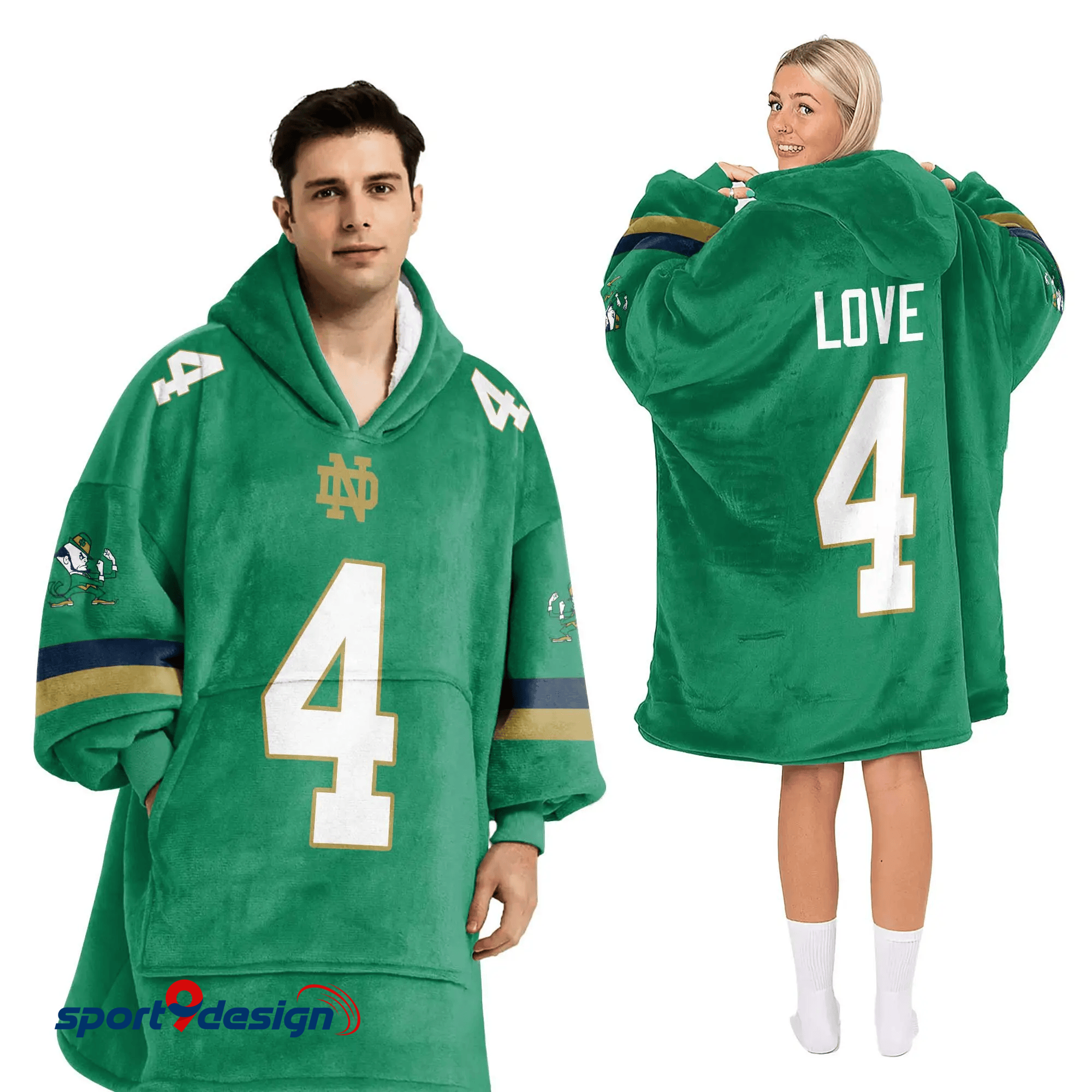 Farmhousemerch Jeremiyah Love Notre Dame Fighting Irish NCAA Football Unisex Blanket Hoodie Gift For Fan