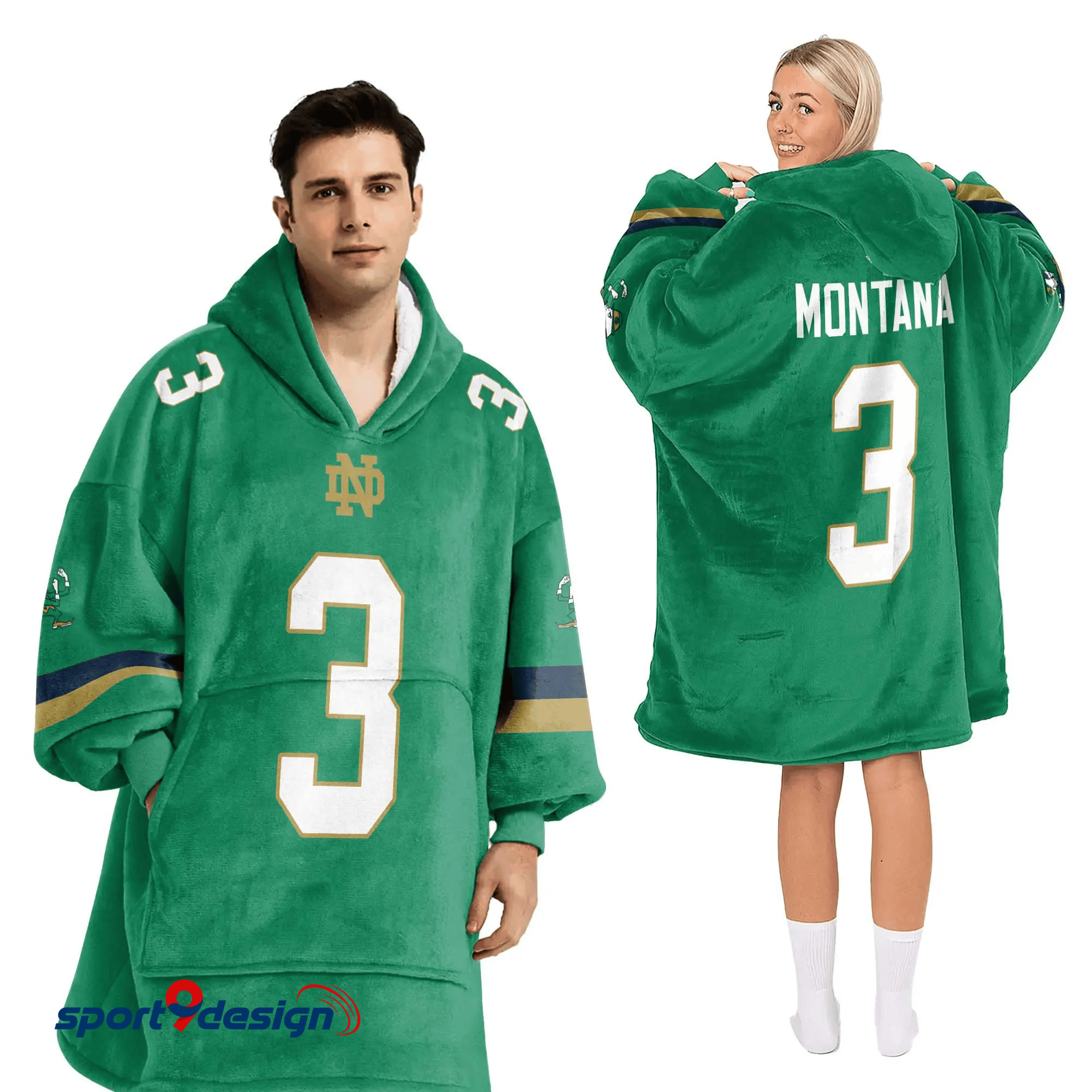 Farmhousemerch Joe Montana Notre Dame Fighting Irish NCAA Football Unisex Blanket Hoodie Gift For Fan