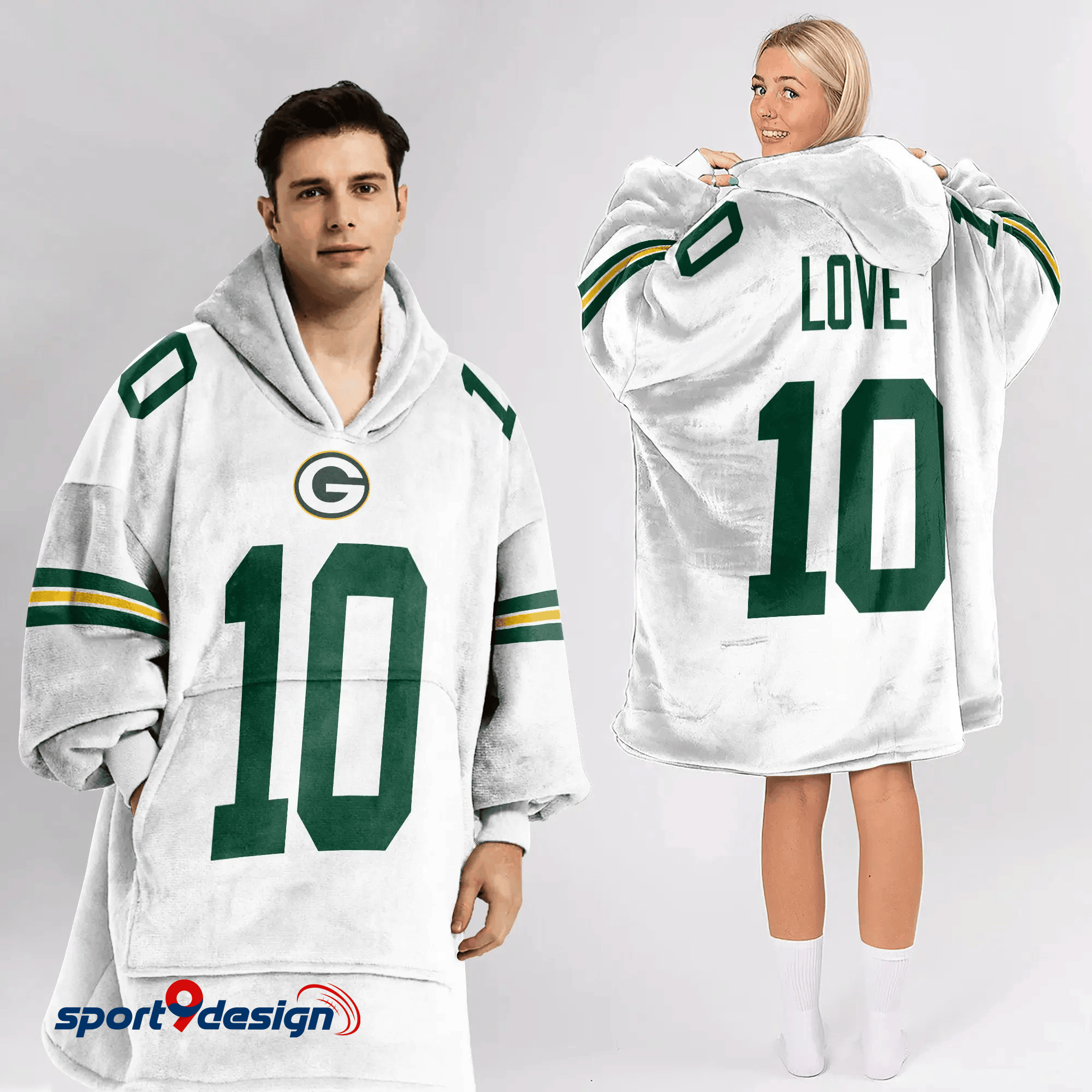 Farmhousemerch Jordan Love Green Bay Packers NFL Football Unisex Blanket Hoodie Gift For Fan