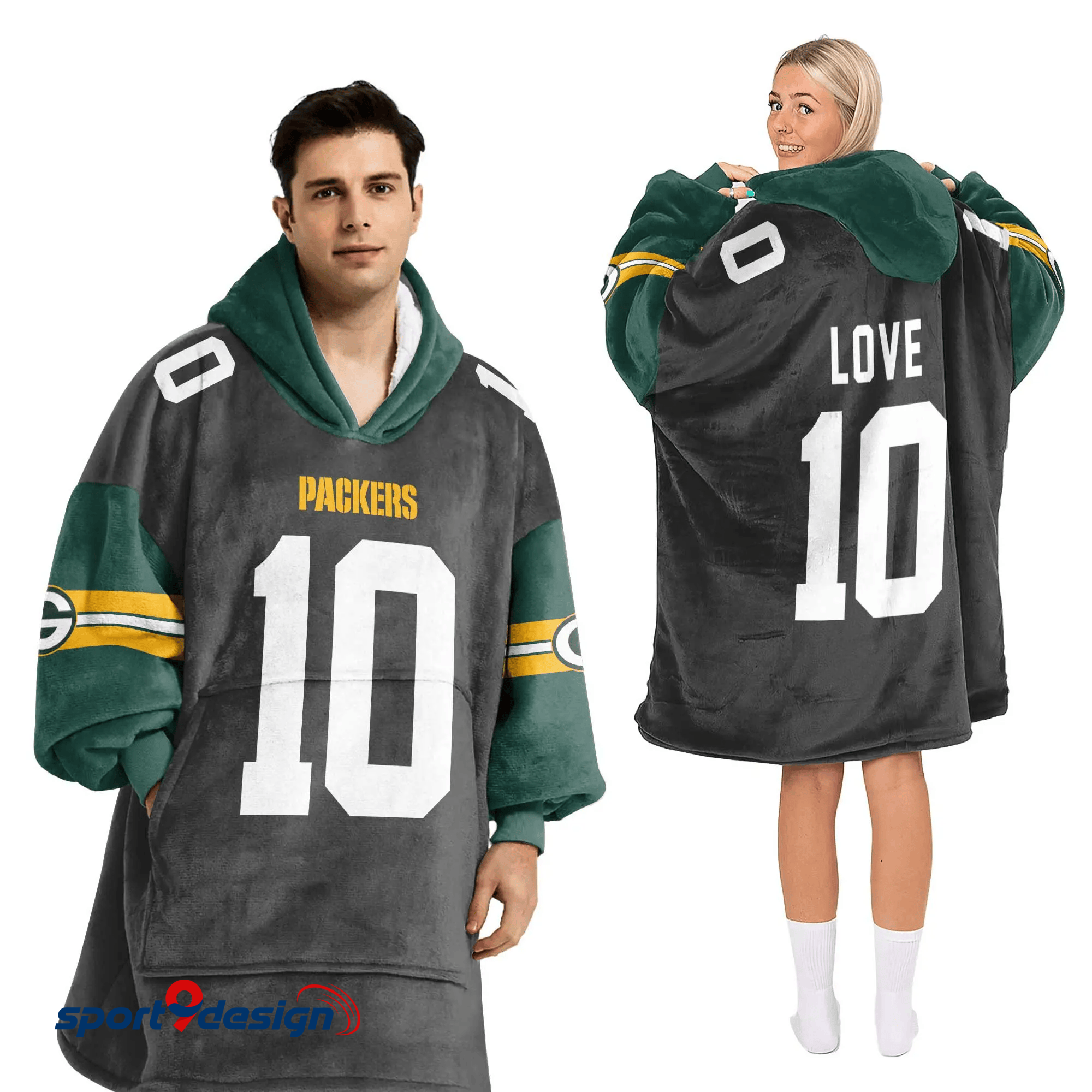 Farmhousemerch Jordan Love Green Bay Packers NFL Football Unisex Blanket Hoodie Gift For Fan