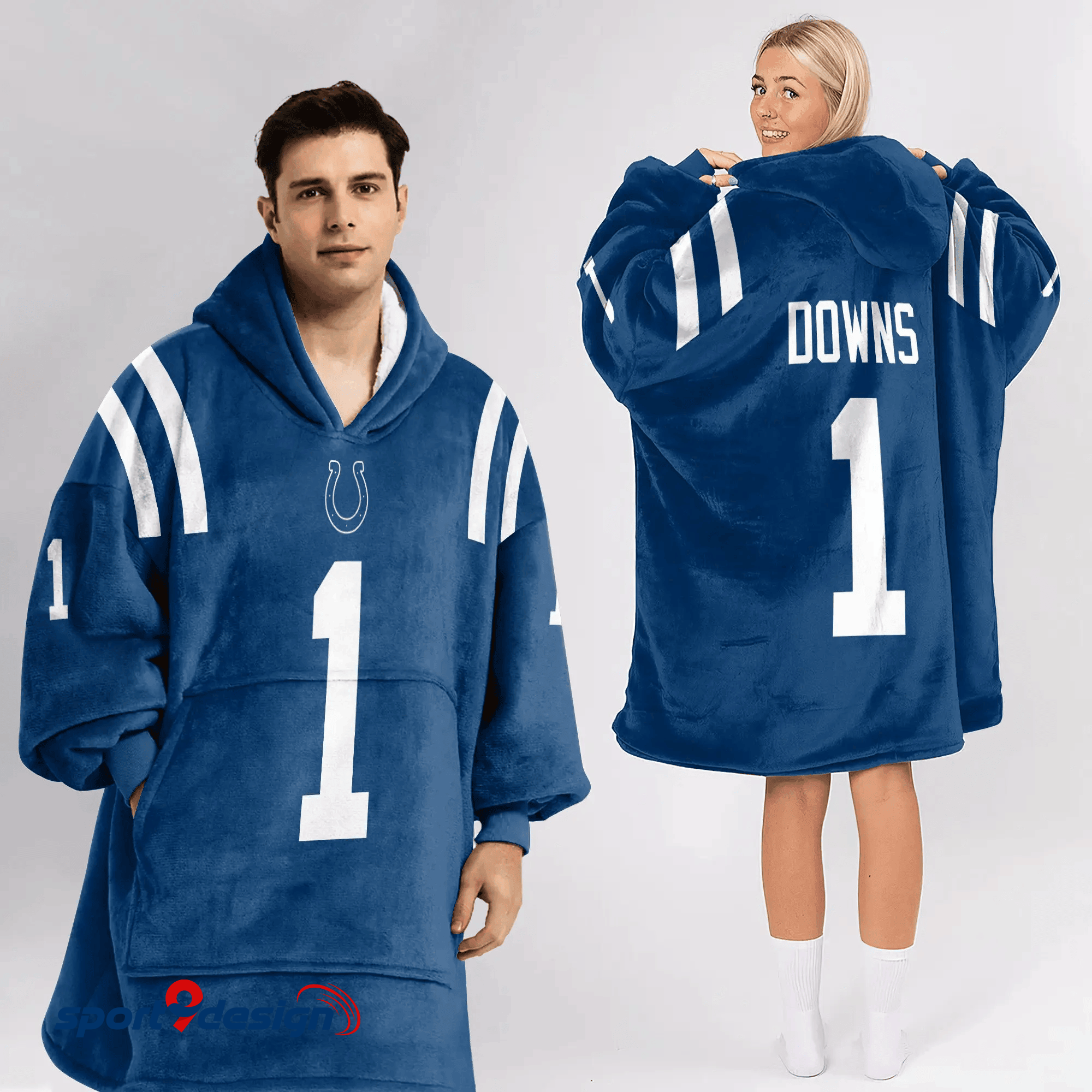 Farmhousemerch Josh Downs Indianapolis Colts NFL Football Unisex Blanket Hoodie Gift For Fan