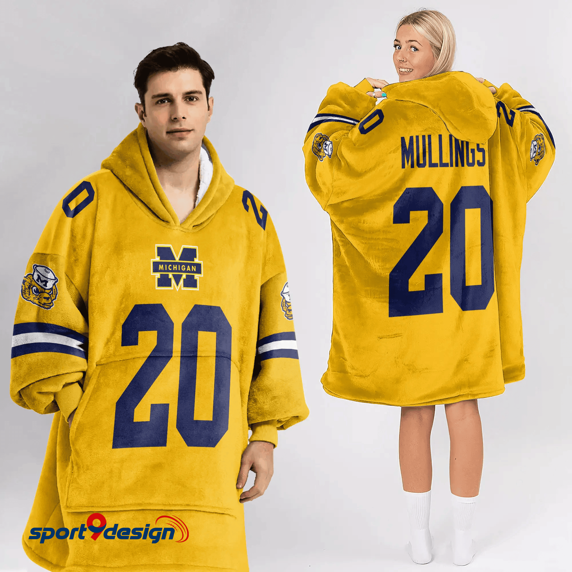 Farmhousemerch Kalel Mullings Michigan Wolverines NCAA Football Unisex Blanket Hoodie Gift For Fan