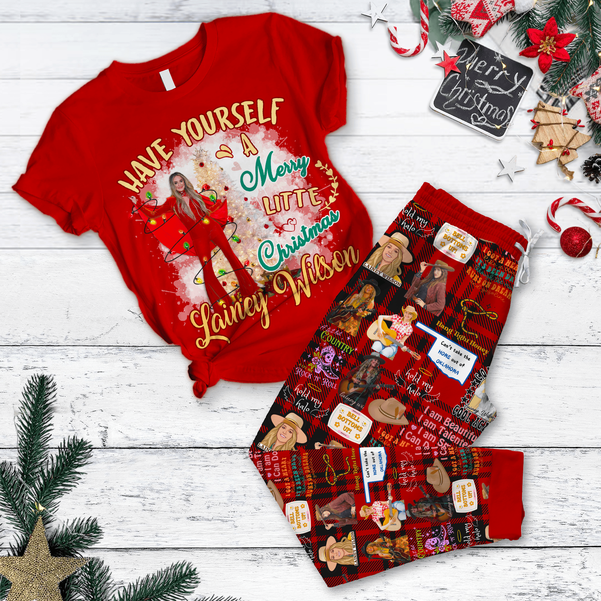 Farmhousemerch Lainey Wilson Music Pajamas Full Set Gifts For Fans
