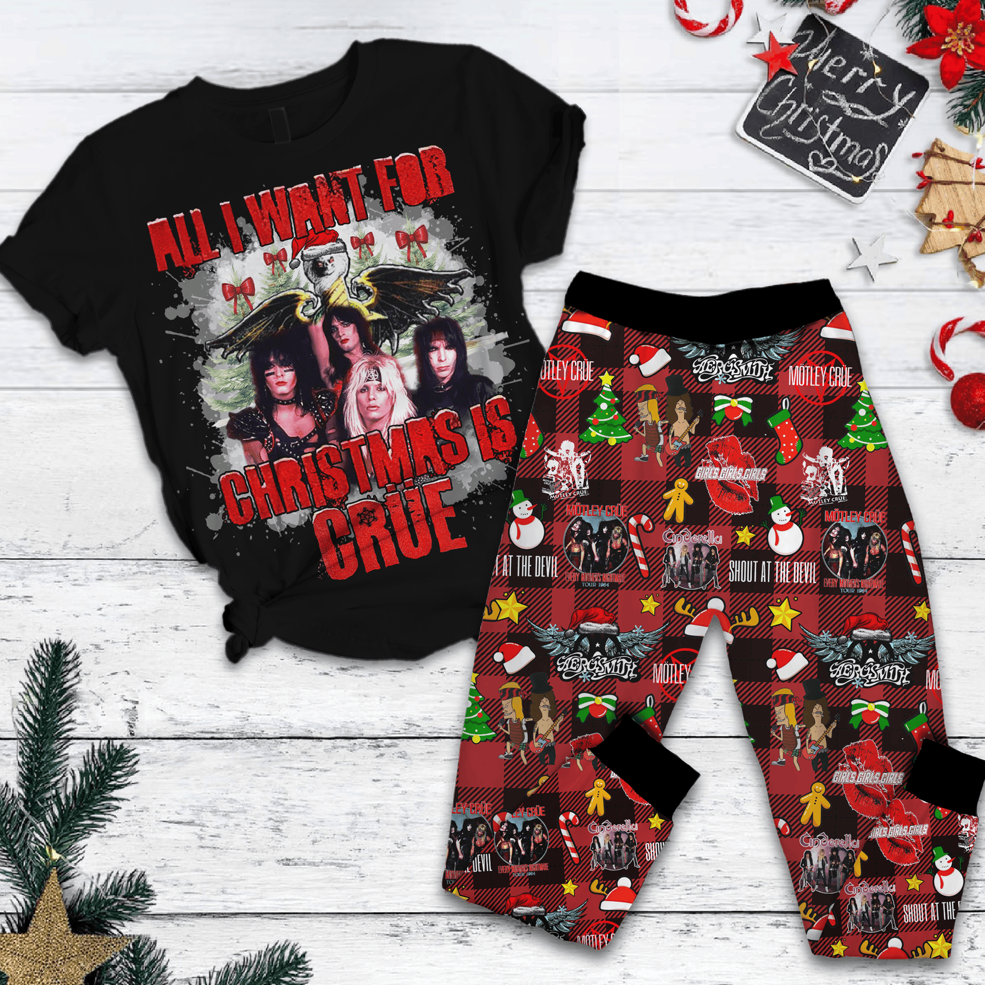 Farmhousemerch Motley Crue Music Pajamas Full Set Gifts For Fans