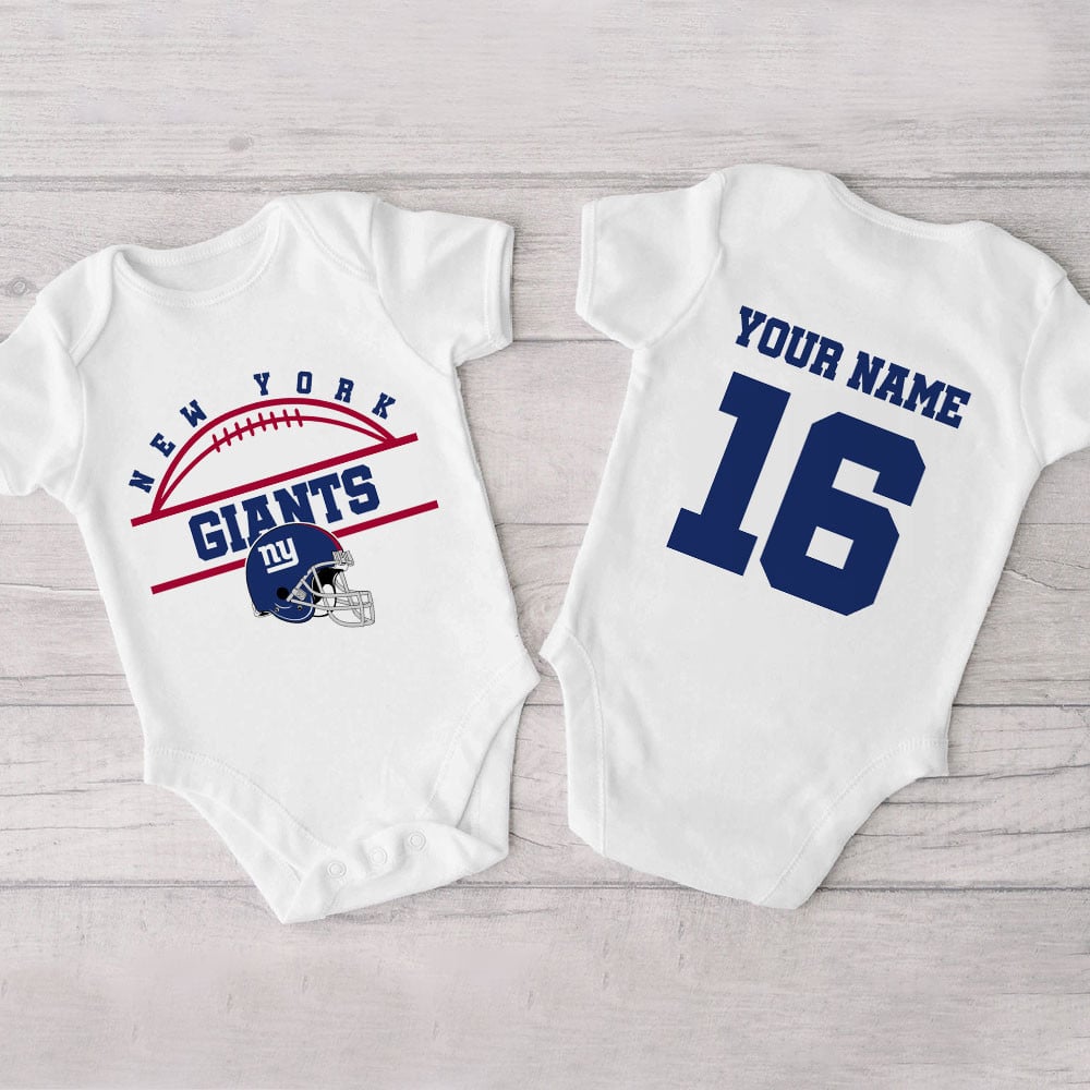 Farmhousemerch New York Giants New Personalized Baby Bodysuit For Fan 