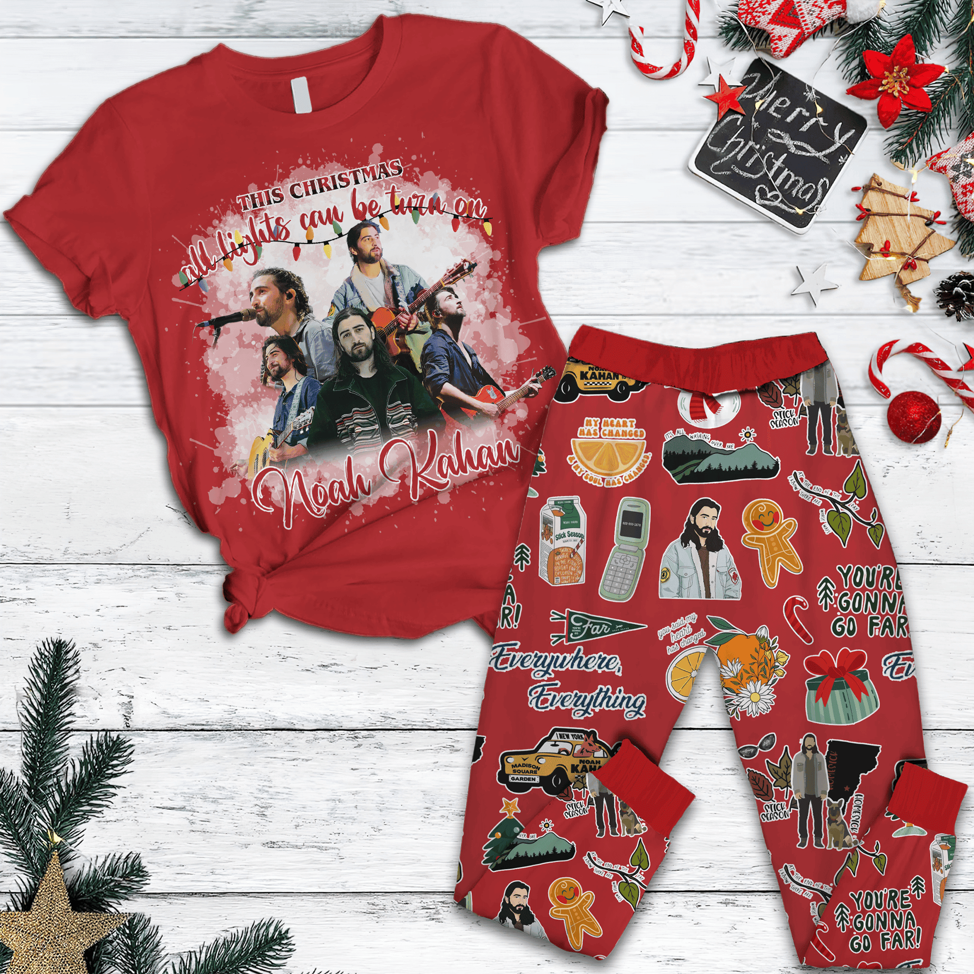 Farmhousemerch Noah Kahan Music Pajamas Full Set Gifts For Fans