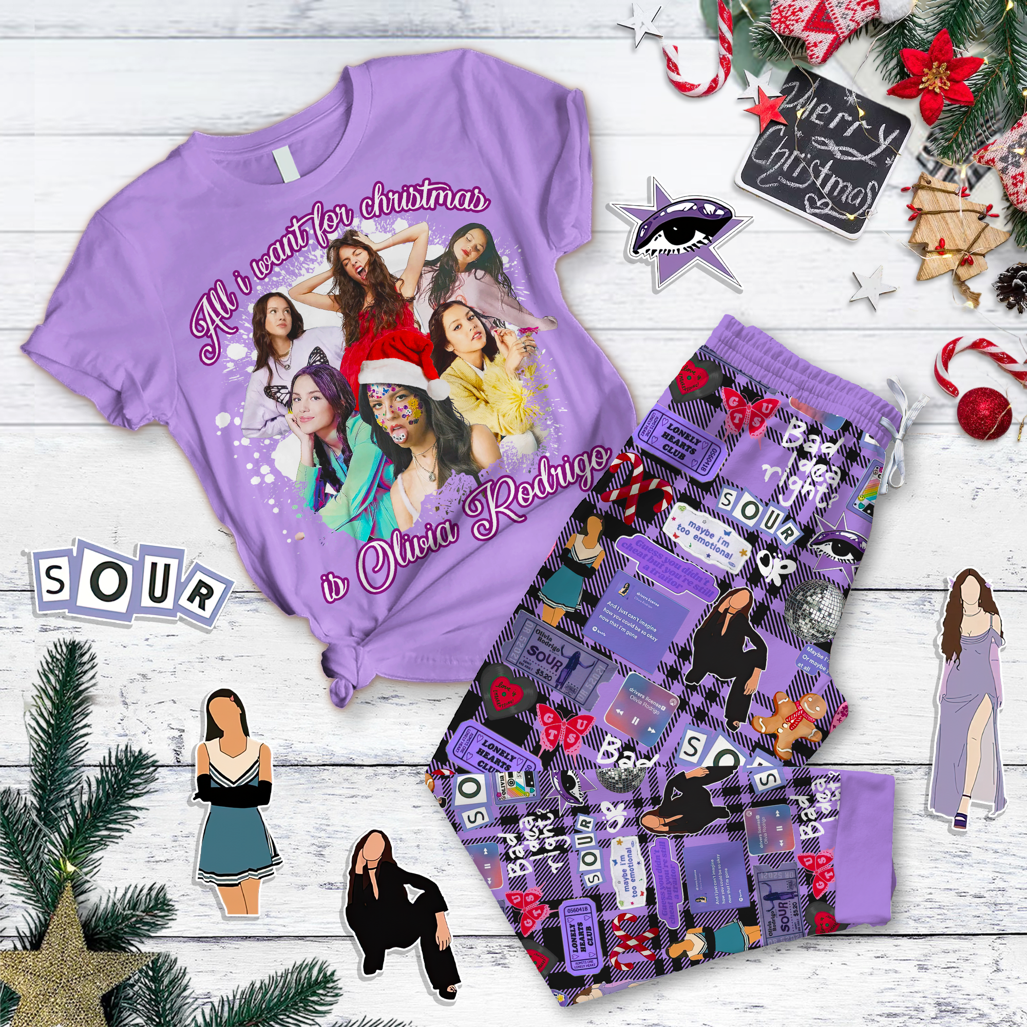 Farmhousemerch Olivia Rodrigo Music Pajamas Full Set Gifts For Fans