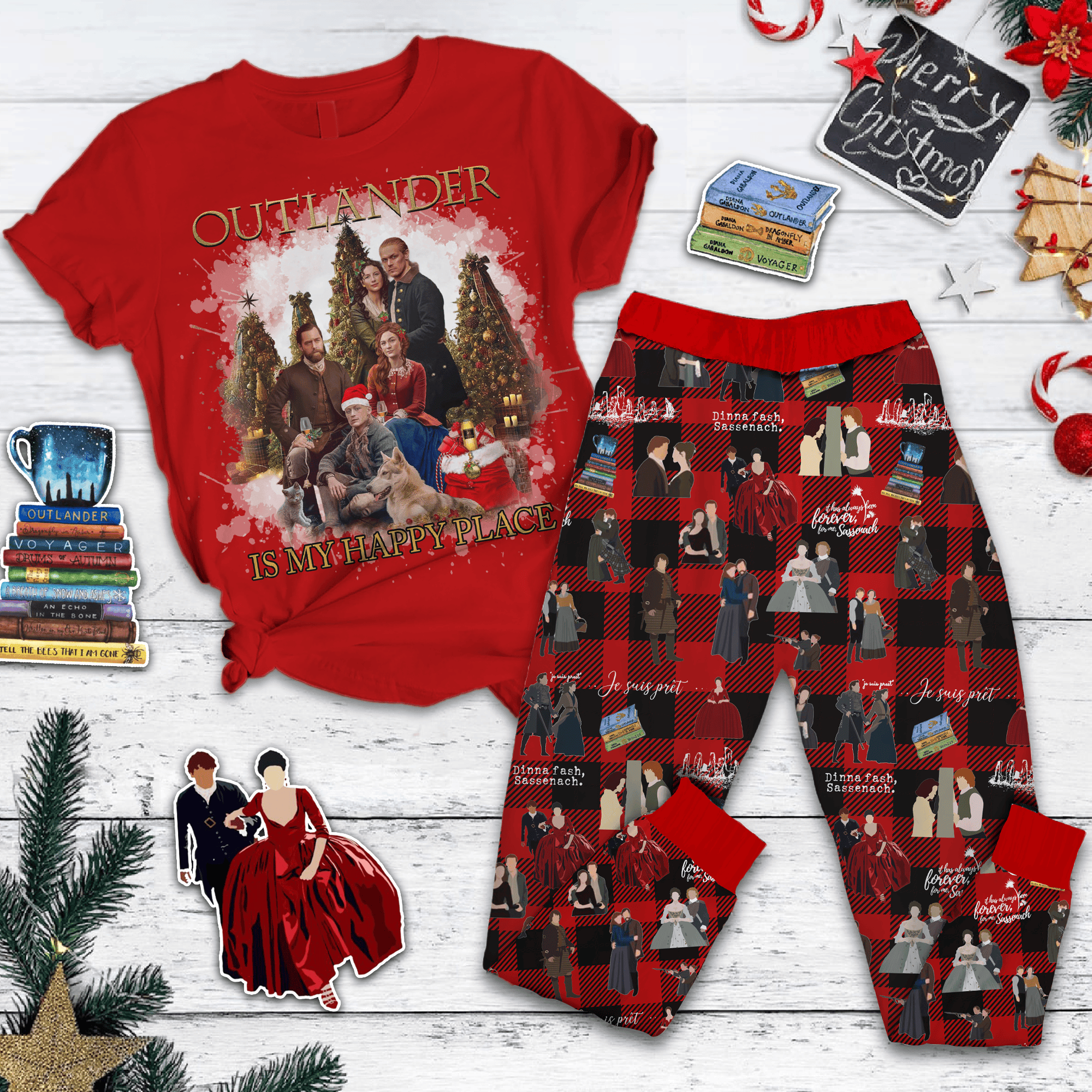 Farmhousemerch Outlander Movie Pajamas Full Set Gifts For Fans