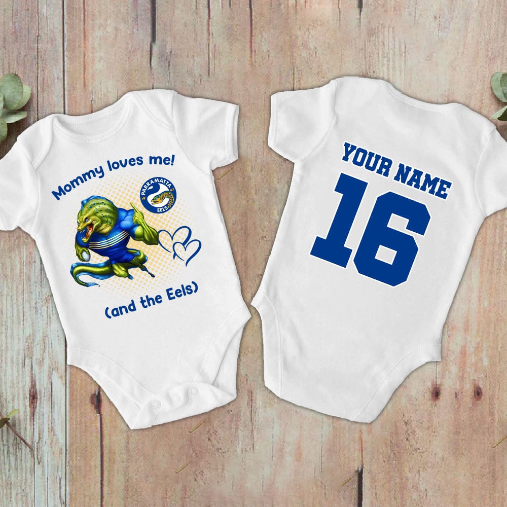 Farmhousemerch Parramatta Eels New Personalized Baby Bodysuit For Mother's day 