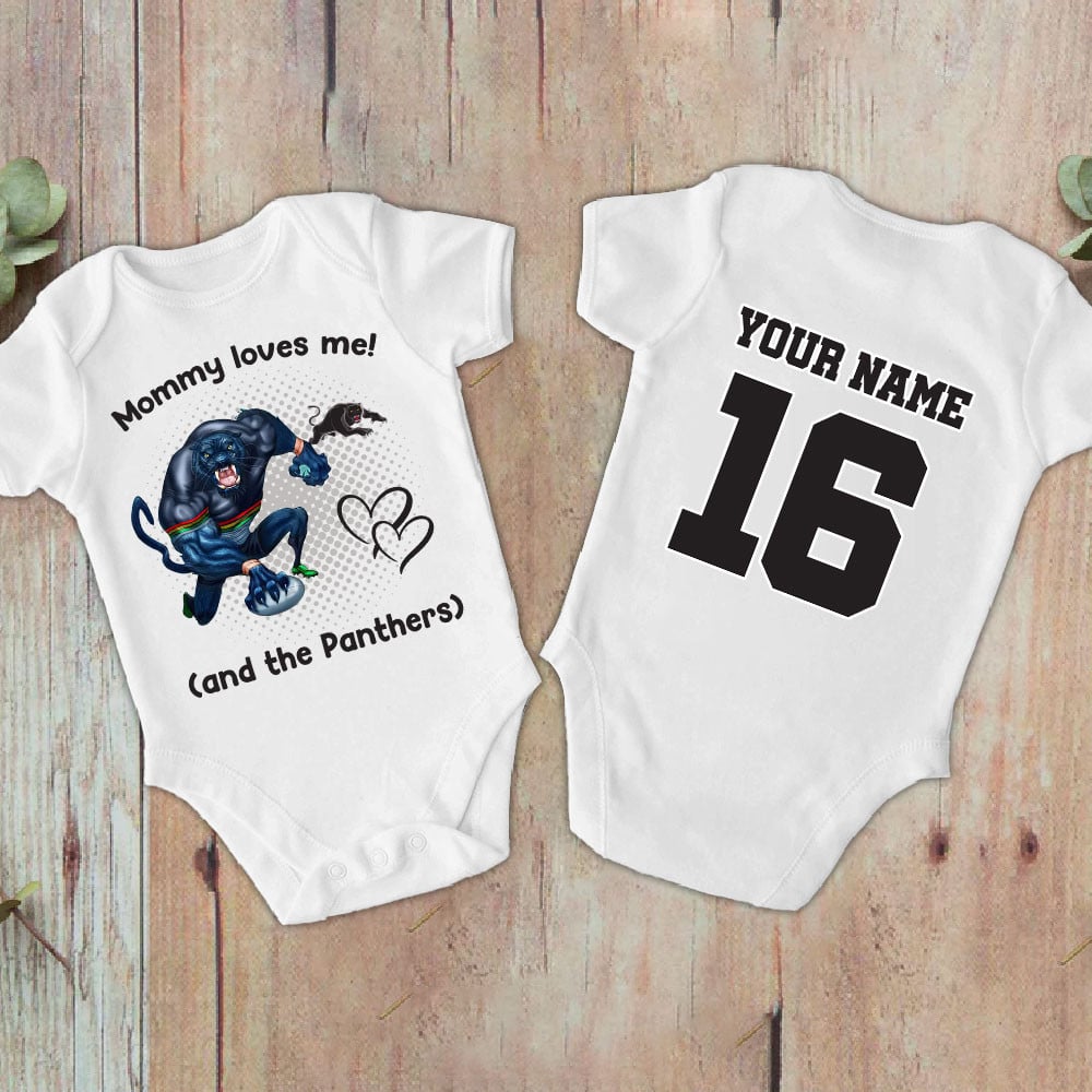 Farmhousemerch Penrith Panthers New Personalized Baby Bodysuit For Mother's day 