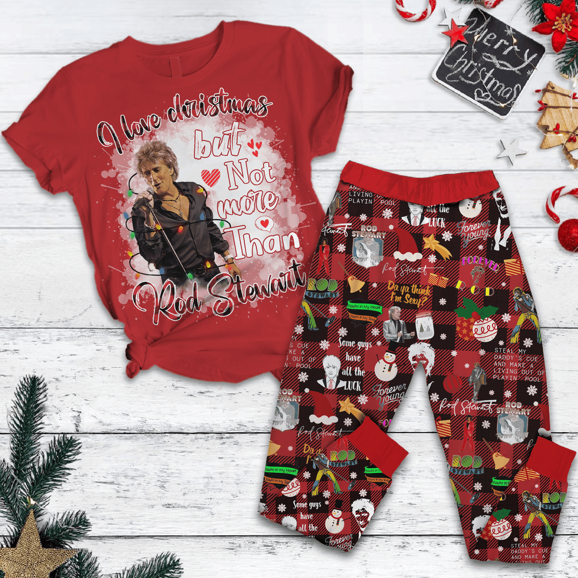 Farmhousemerch Rod Stewart Music Pajamas Full Set Gifts For Fans