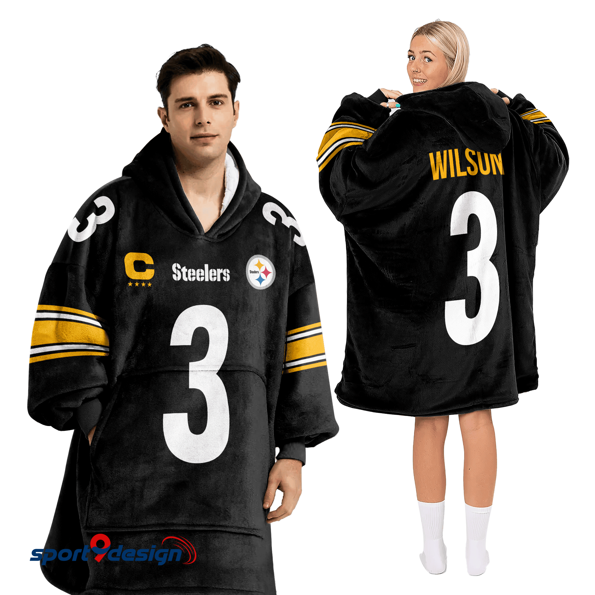 Farmhousemerch Russell Wilson Pittsburgh Steelers NFL Football Unisex Blanket Hoodie Gift For Fan