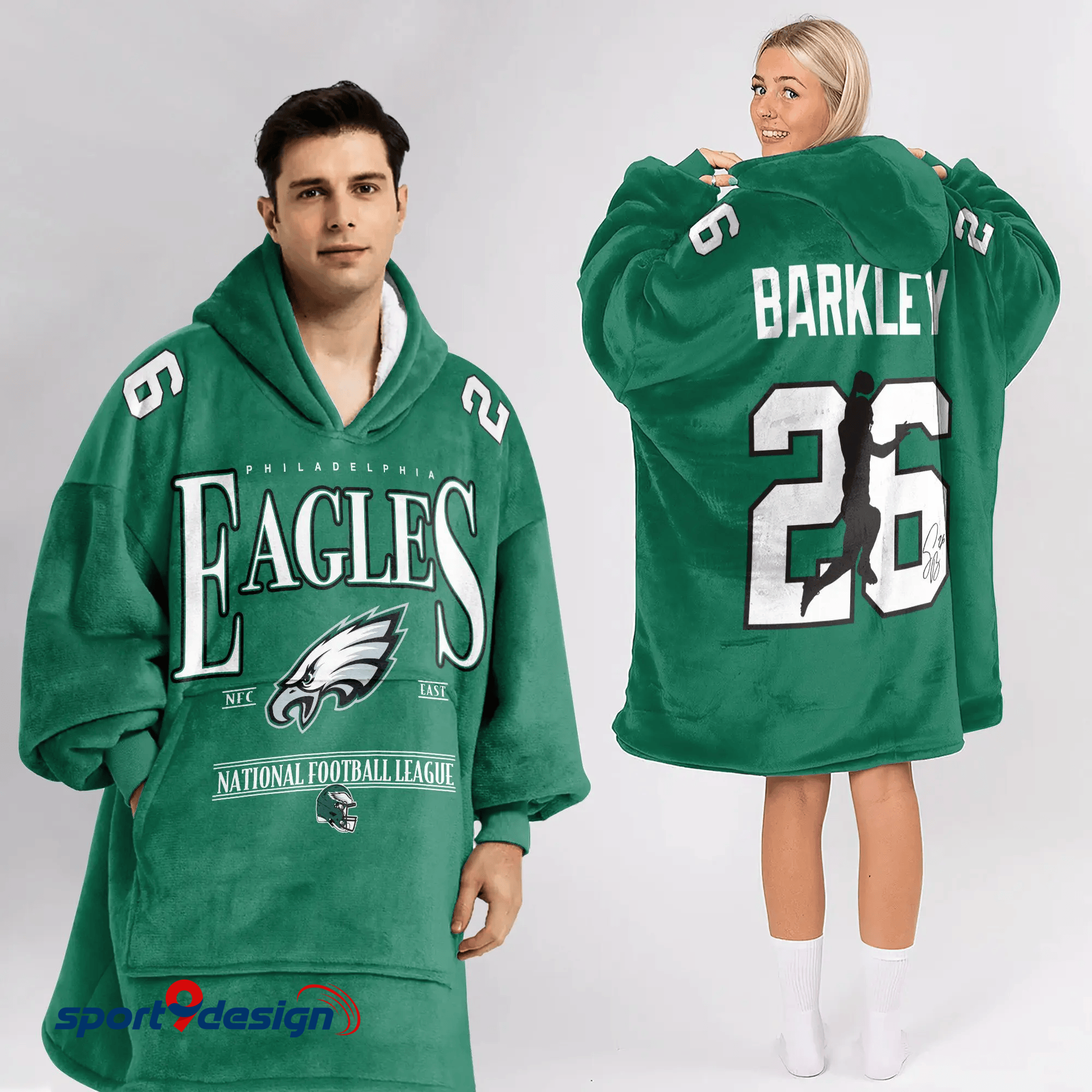 Farmhousemerch Saquon Barkley Philadelphia Eagles NFL Football Unisex Blanket Hoodie Gift For Fan