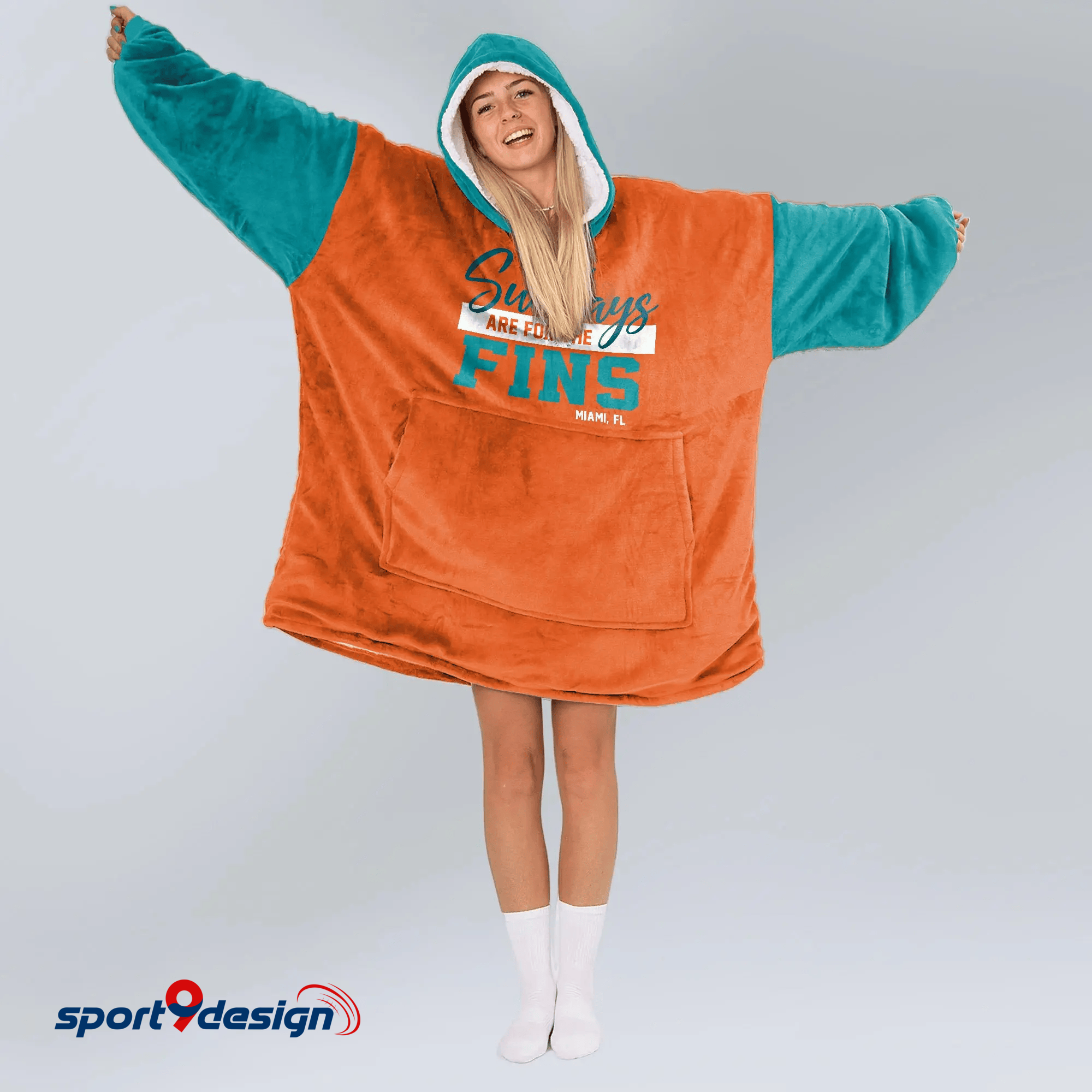 Farmhousemerch SUNDAYS ARE For The Fins Blanket Hoodie Gift For Fan