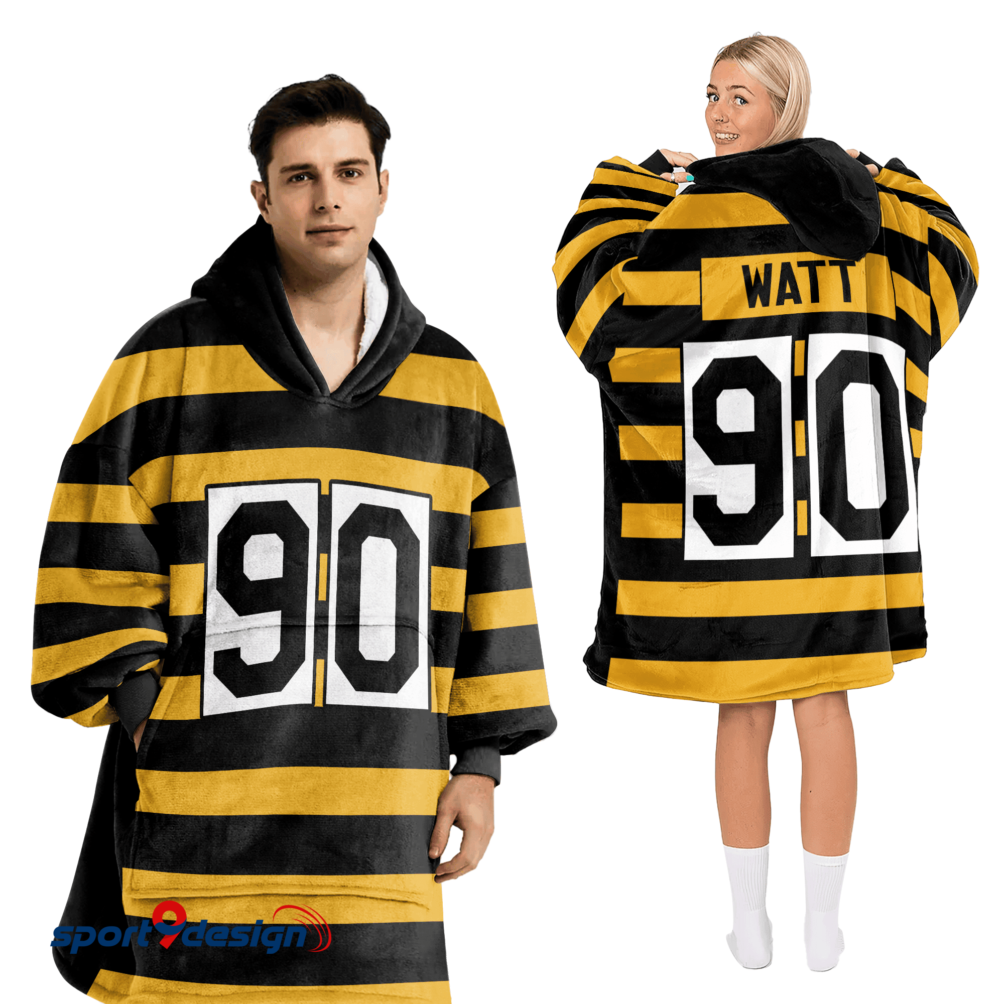 Farmhousemerch T. J. Watt Pittsburgh Steelers NFL Football Unisex Blanket Hoodie Gift For Fan
