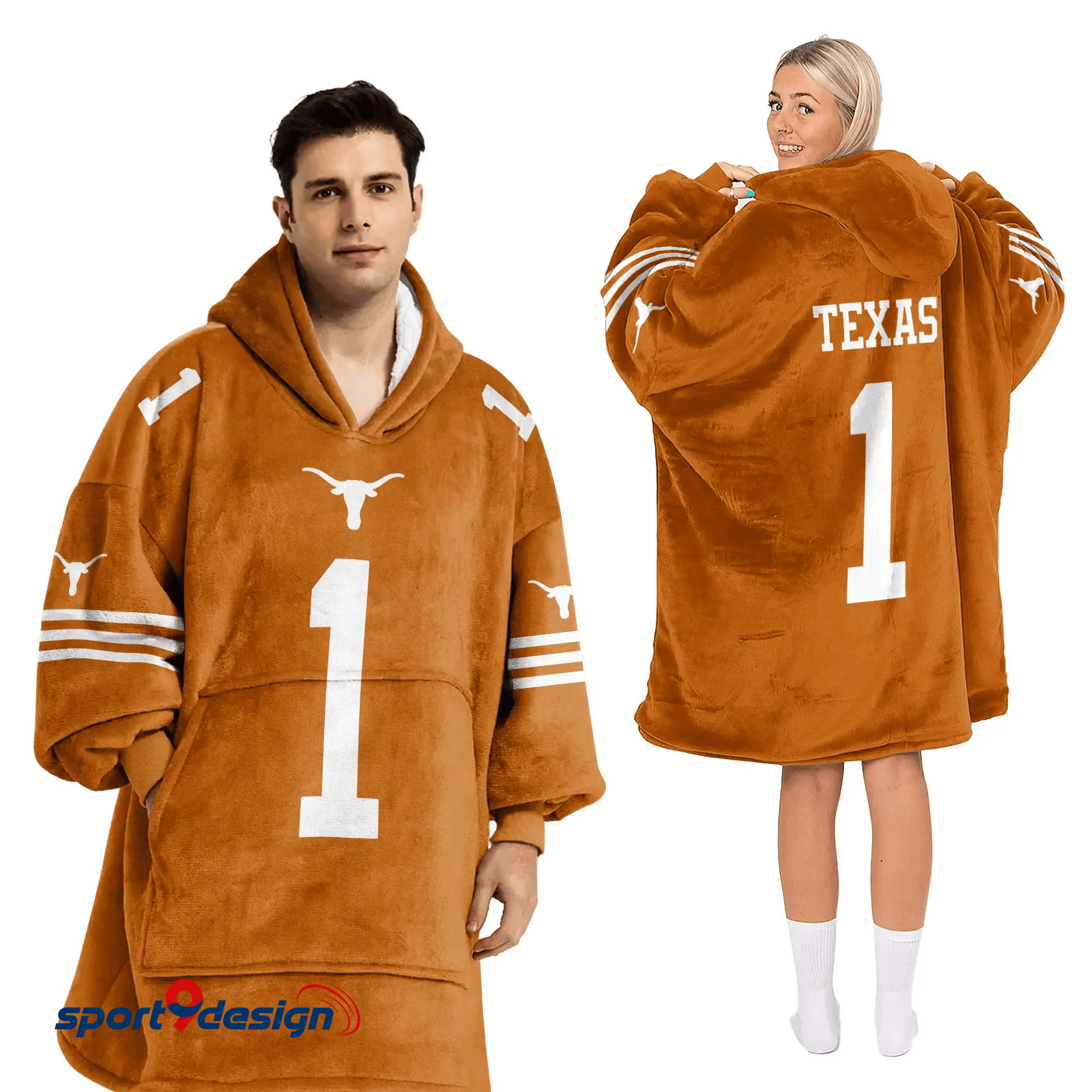 Farmhousemerch Texas Longhorns NCAA Football Unisex Blanket Hoodie Gift For Fan