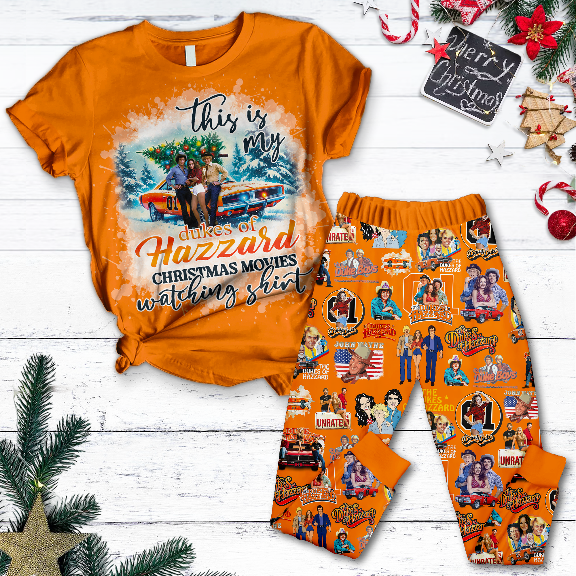 Farmhousemerch The Dukes Of Hazzard Movie Pajamas Full Set Gifts For Fans
