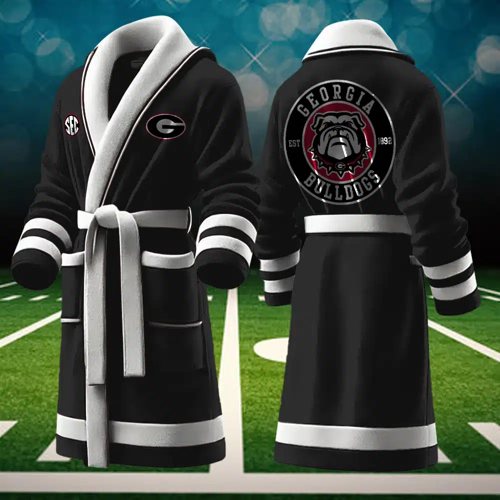 Georgia Bulldogs NCAA Personalized Fleece Bathrobe