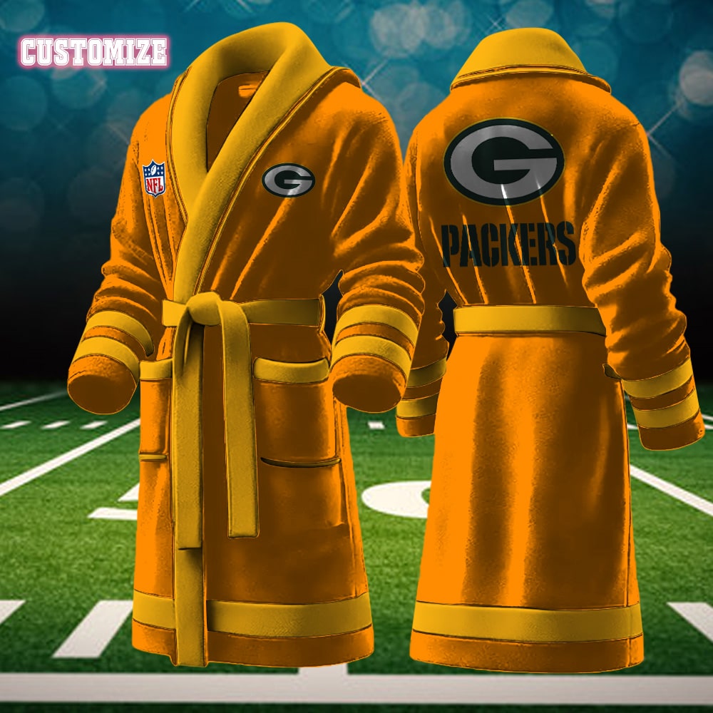 Green Bay Packers NFL Personalized Fleece Bathrobe