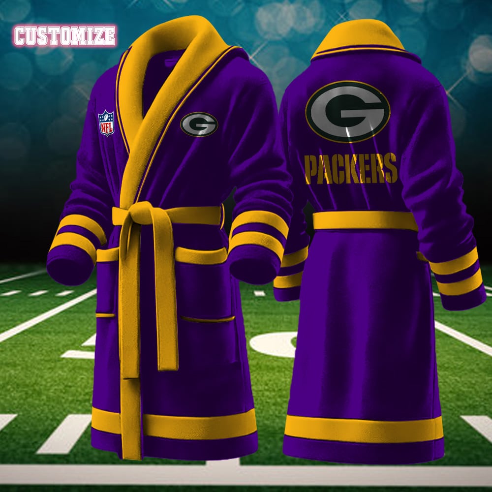 Green Bay Packers NFL Personalized Fleece Bathrobe