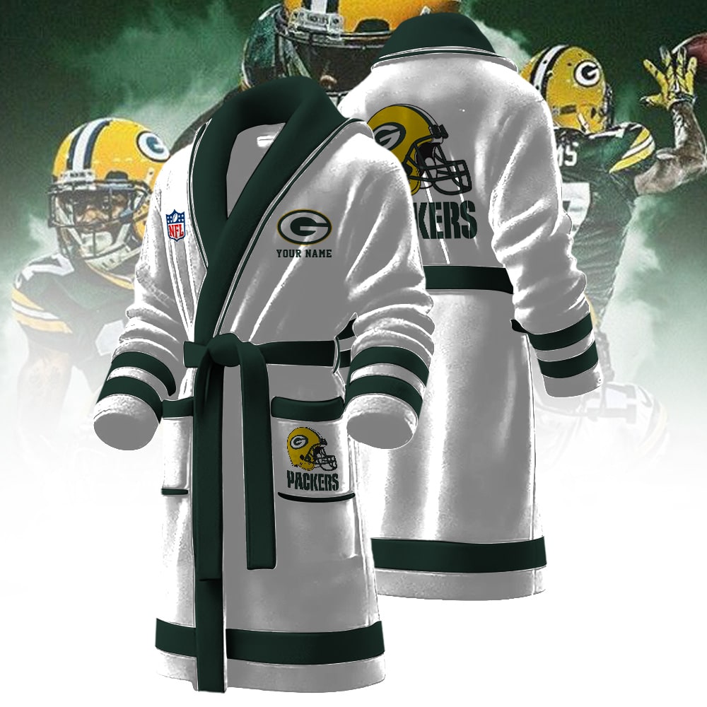 Green Bay Packers NFL Personalized Fleece Bathrobe