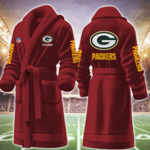 Green Bay Packers NFL Personalized Fleece Bathrobe