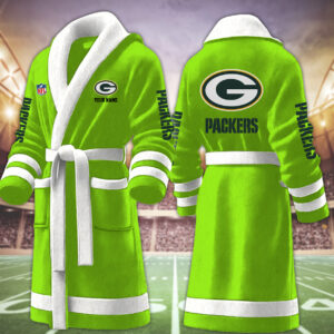 Green Bay Packers NFL Personalized Fleece Bathrobe
