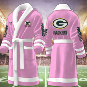 Green Bay Packers NFL Personalized Fleece Bathrobe