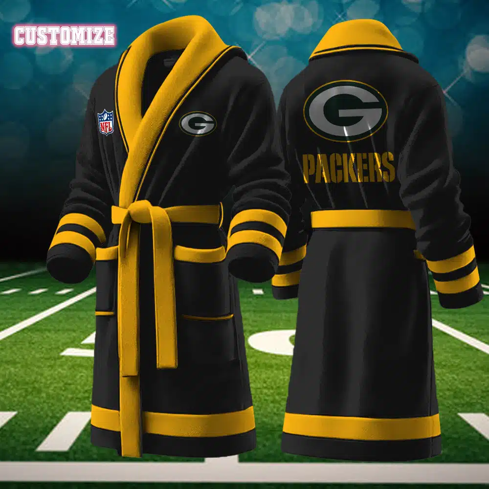 Green Bay Packers NFL Personalized Fleece Bathrobe