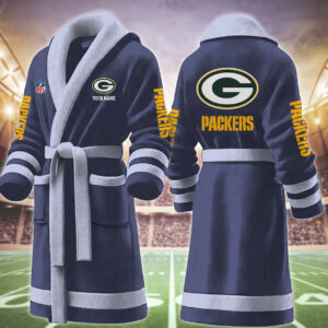 Green Bay Packers NFL Personalized Fleece Bathrobe