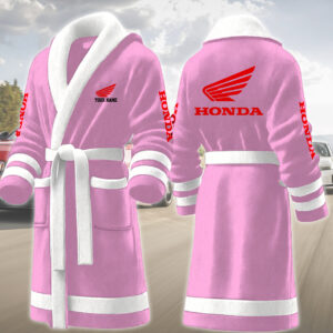 Honda Motocycles Personalized Fleece Bathrobe