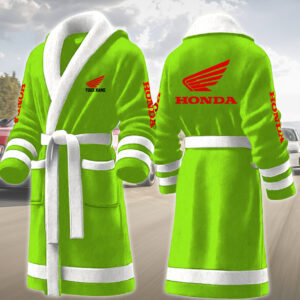 Honda Motocycles Personalized Fleece Bathrobe
