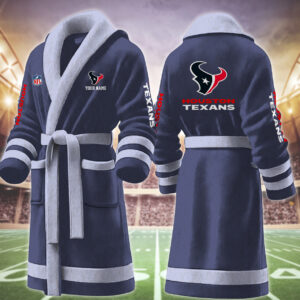 Houston Texans NFL Personalized Fleece Bathrobe